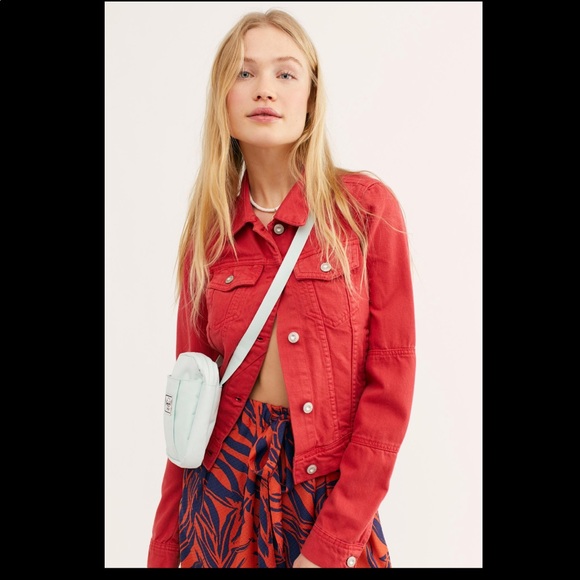 Free People Rumors Denim Jacket Cropped